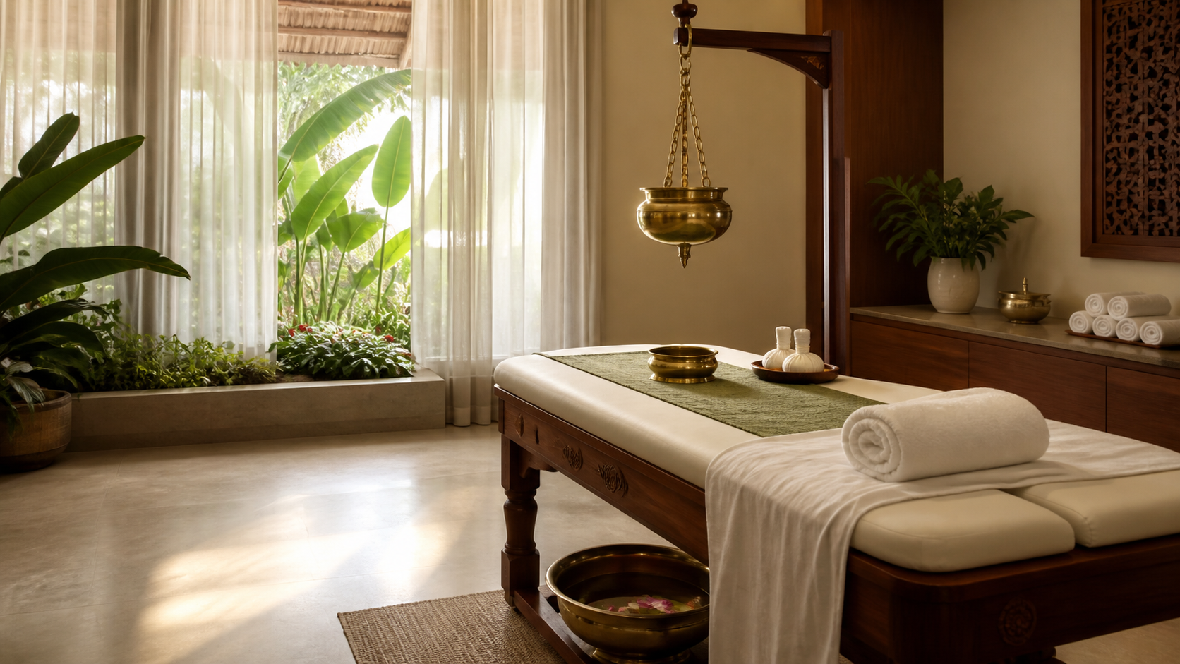 A peaceful spa suite